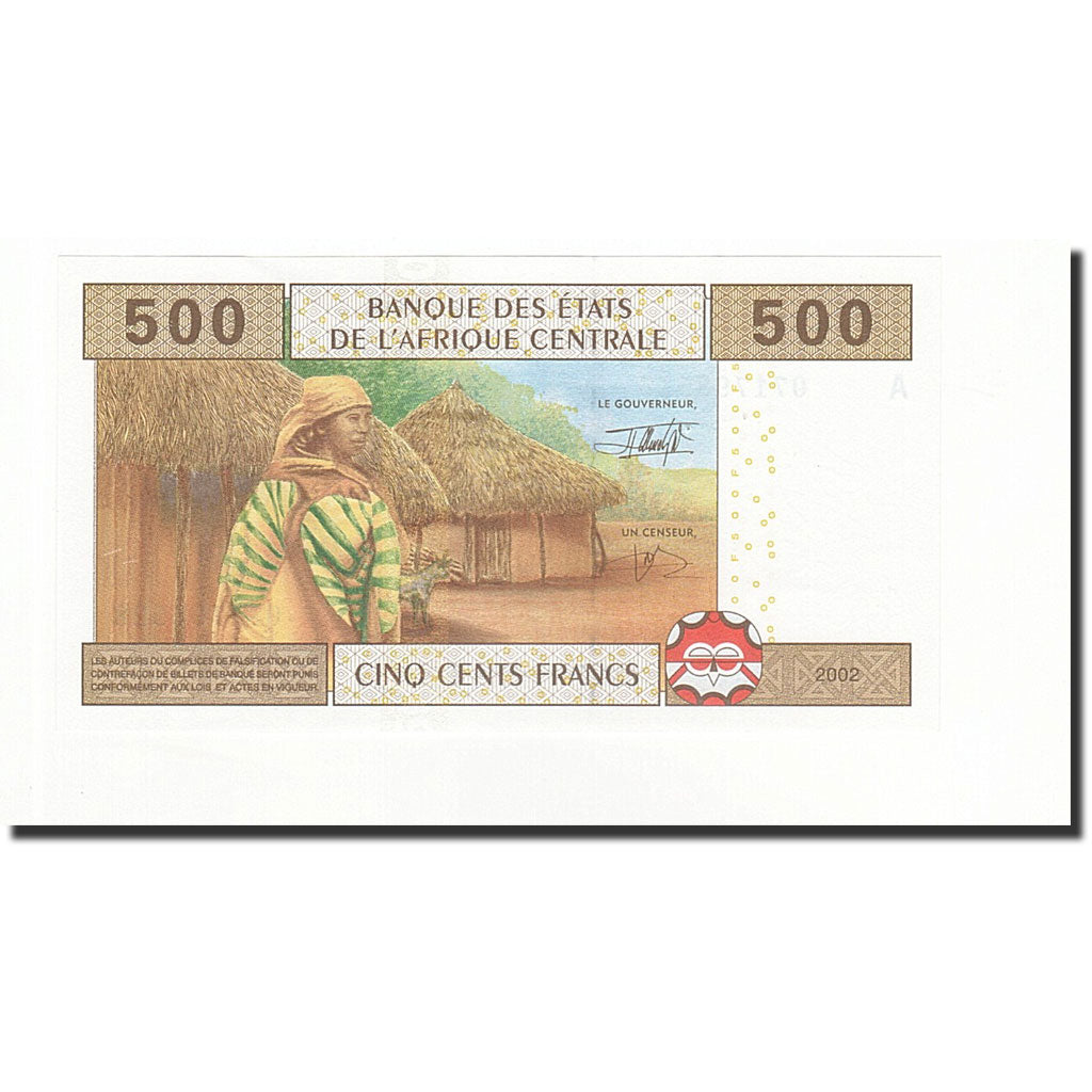 Zentralafrikanische Staaten, 500 Francs, 2002, KM:406a, SS+