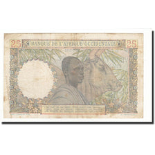 French West Africa, 25 Francs, KM:38, 1953-04-10, AU(50-53)