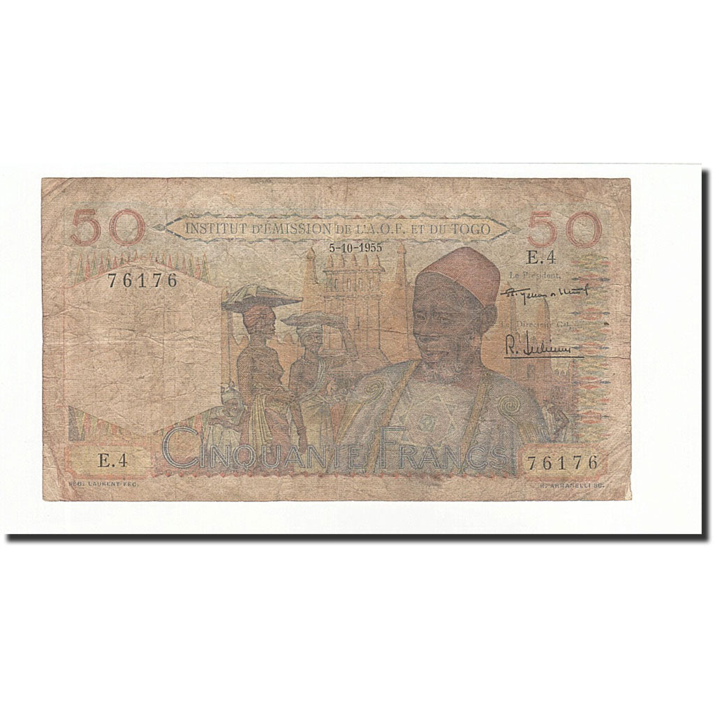Geldschein, French West Africa, 50 Francs, 1955-10-5, KM:44, SGE