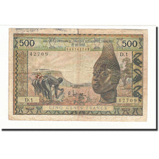 French West Africa, 500 Francs, 1956-10-23, KM:47a, TB