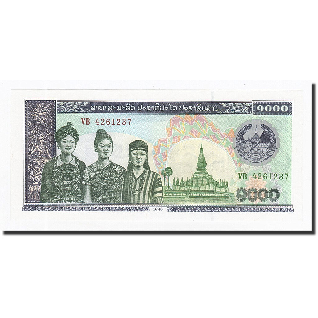 Banconote, Laos, 1000 Kip, 1992-1996, KM:32r, FDS