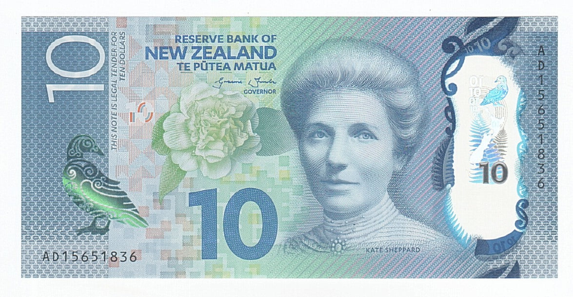 Neuseeland, 10 Dollars, 2015, UNZ