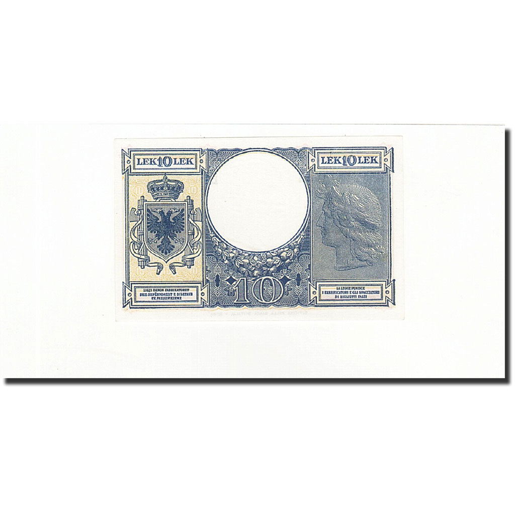 Banconote, Albania, 10 Lek, KM:11, Undated (1940), FDS