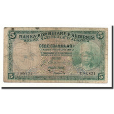 Albania, 5 Franka Ari, KM:2b, Undated (1926), AG(1-3)