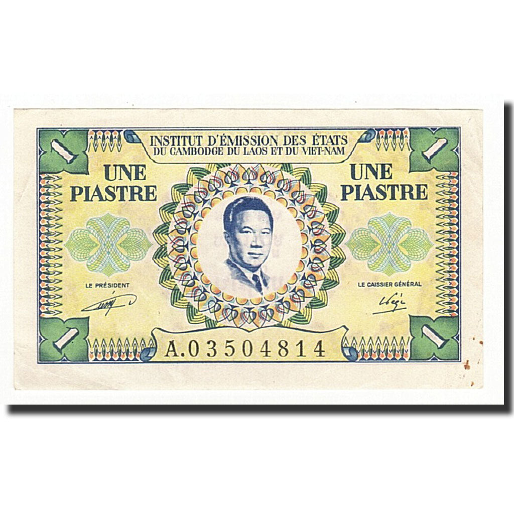 INDOCHINA FRANCESA, 1 Piastre = 1 Dong, Undated (1953), KM:104, MBC