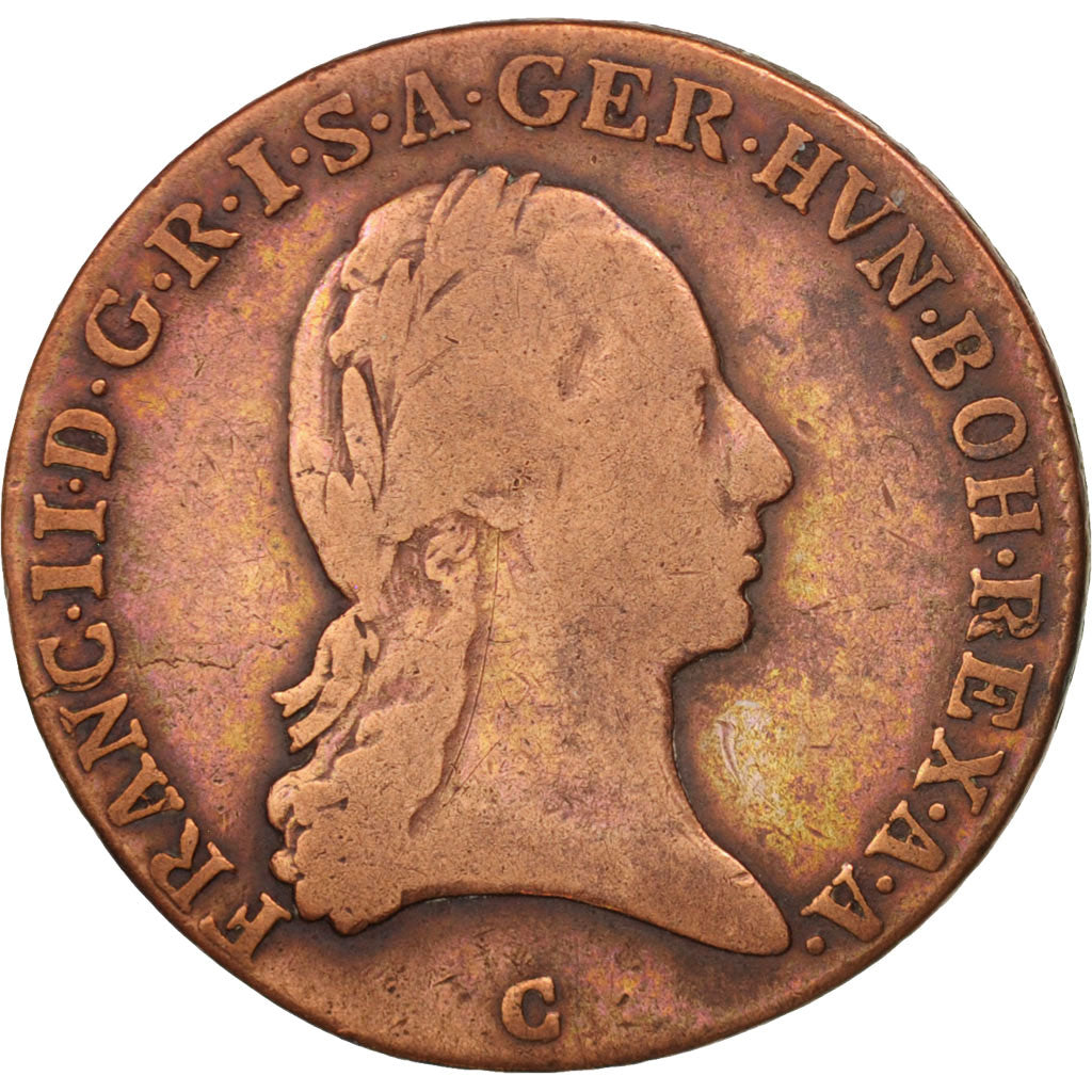 Austria, Franz II (I), 3 Kreuzer, 1800, Prague, VF(20-25), Copper, KM:2115.3