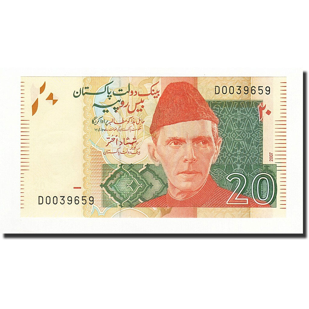 Biljet, Pakistan, 20 Rupees, 2008, KM:55b, NIEUW