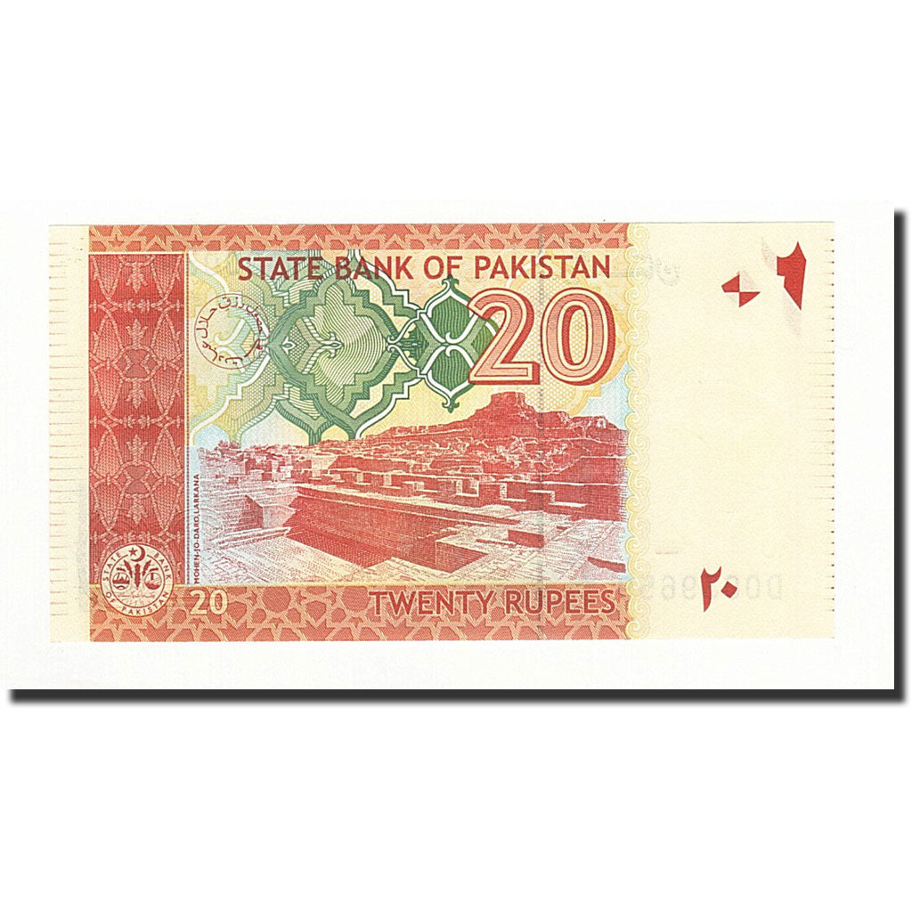 Biljet, Pakistan, 20 Rupees, 2008, KM:55b, NIEUW