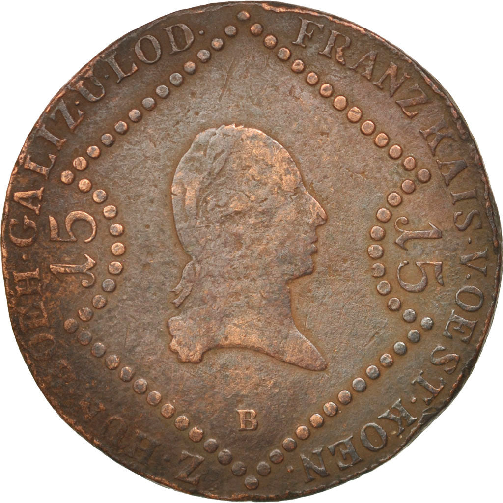 Austria, Franz II (I), 15 Kreuzer, 1807, Kremnitz, VF(20-25), Copper, KM:2138
