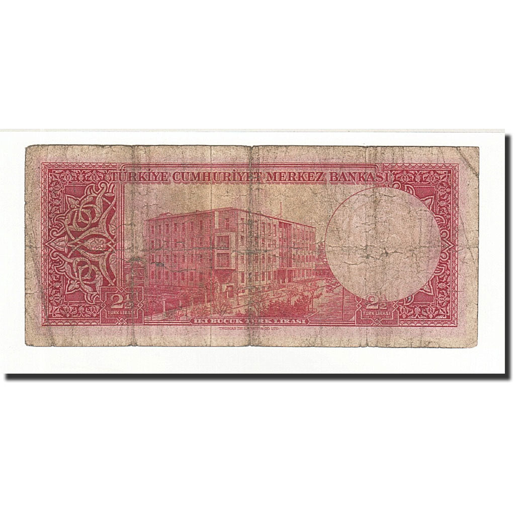 Turchia, 2 1/2 Lira, 1930, KM:153a, D