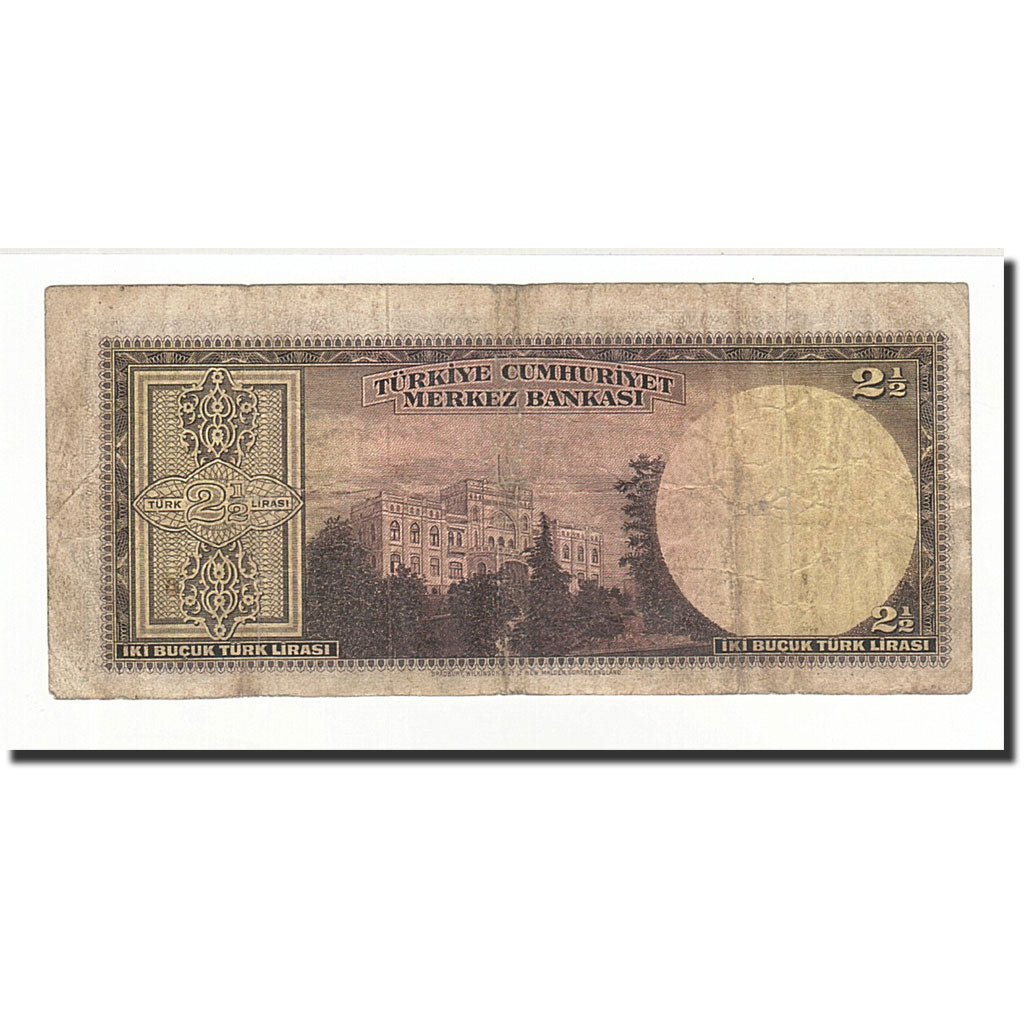 Turkey, 2 1/2 Lira, 1930, KM:140, VG(8-10)