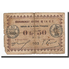 Guinea, 0.50 Franc, 1917, KM:1a, B