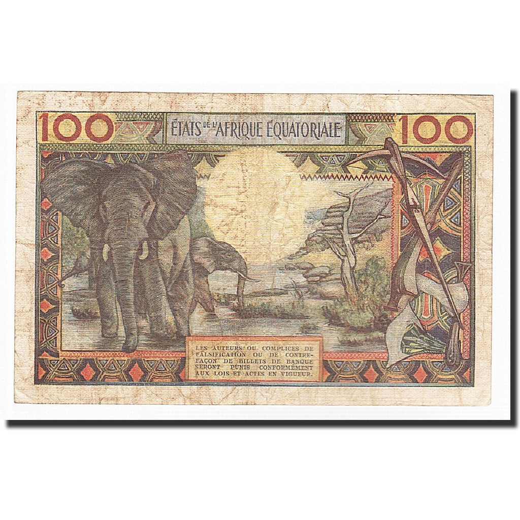 Stati dell’Africa equatoriale, 100 Francs, 1963, KM:3b, MB