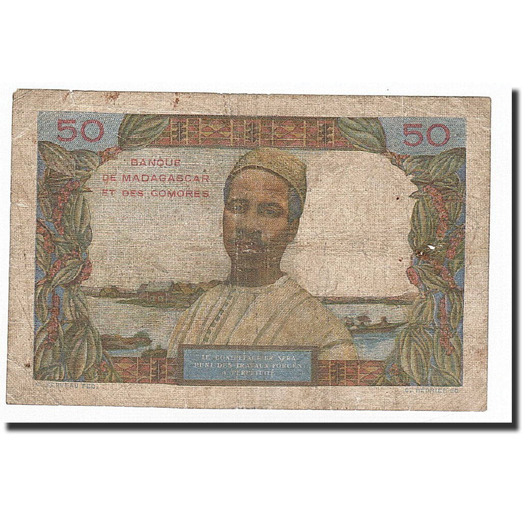 Comoros, 50 Francs, 1963, VG(8-10)