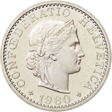 Switzerland, 20 Rappen, 1980, Bern, MS(65-70), Copper-nickel, KM:29a