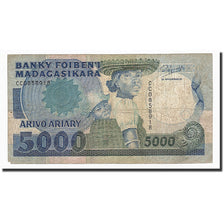 Madagascar, 5000 Francs = 1000 Ariary, 1993, KM:73b, RC+