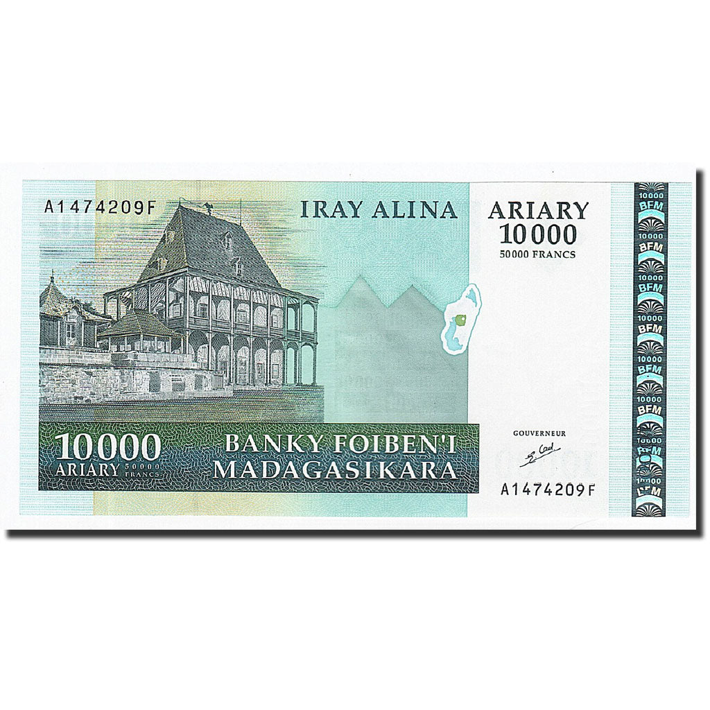 Banconote, Madagascar, 10,000 Ariary, 2003, KM:85, FDS