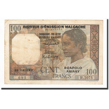 Madagascar, 100 Francs =  20 Ariary, 1961, KM:52, VF(20-25)