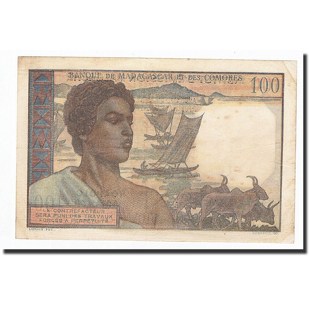 Madagascar, 100 Francs =  20 Ariary, 1961, KM:52, MB