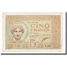 Madagascar, 5 Francs, Undated (1937), KM:35, EF(40-45)