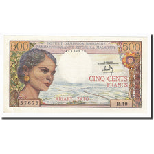 Madagascar, 500 Francs = 100 Ariary, Undated (1966), KM:58a, TTB