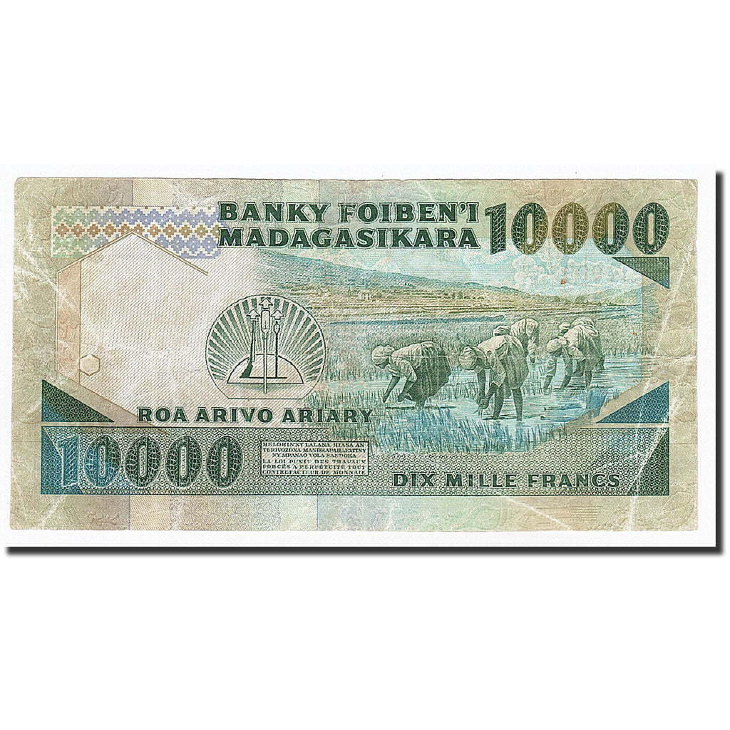 Madagascar, 10,000 Francs = 2000 Ariary, Undated (1983-87), KM:70a, SS