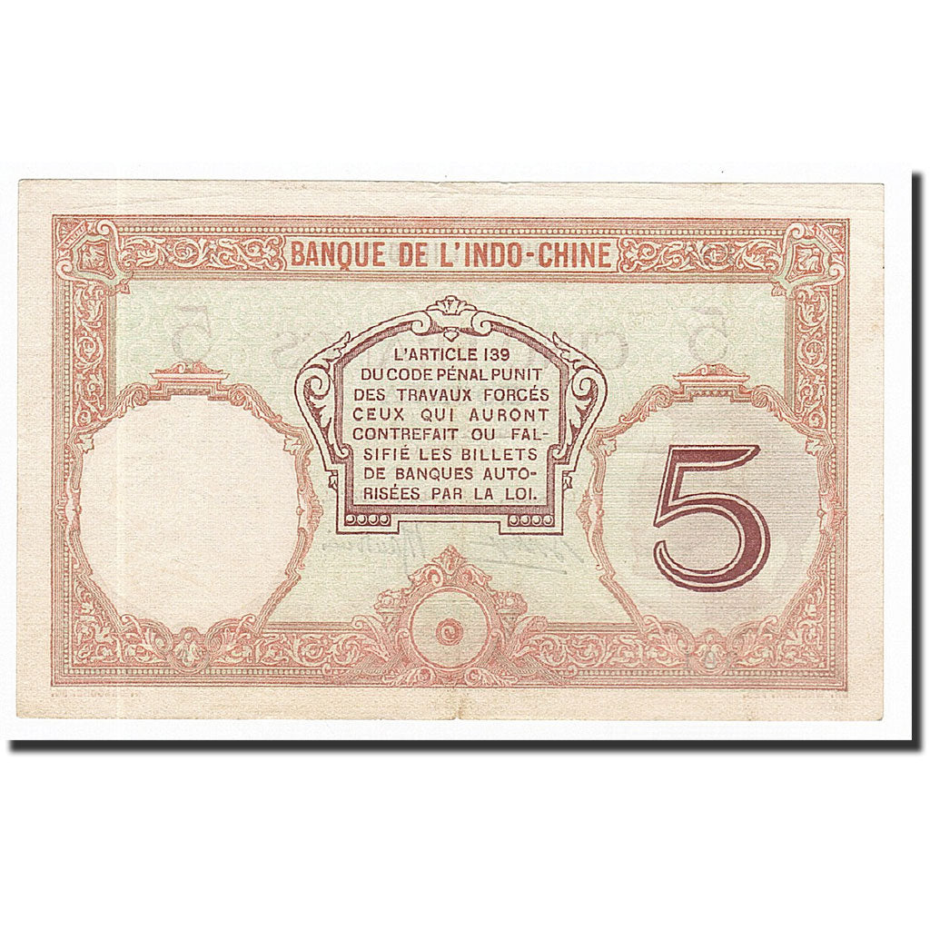 Banconote, Nuova Caledonia, 5 Francs, Undated (1926), KM:36b, SPL