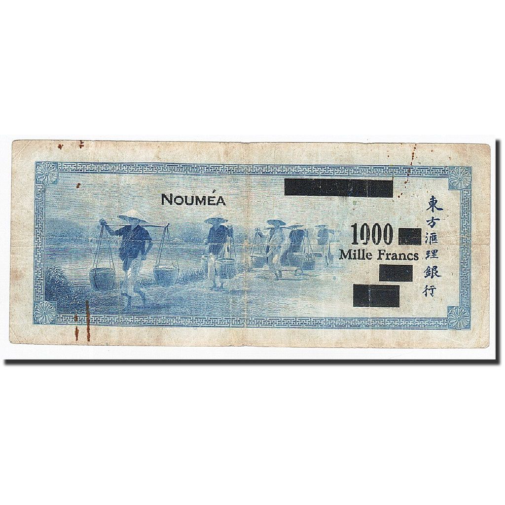 Banconote, Nuova Caledonia, 1000 Francs, 1944, KM:47b, B
