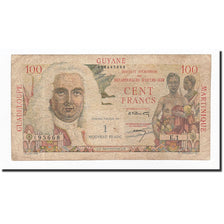 Banknot, Antyle Francuskie, 1 Nouveau Franc on 100 Francs, Undated (1961)