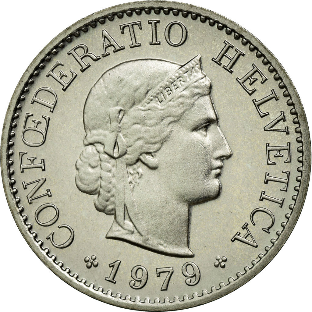 Coin, Switzerland, 5 Rappen, 1979, Bern, MS(65-70), Copper-nickel, KM:26