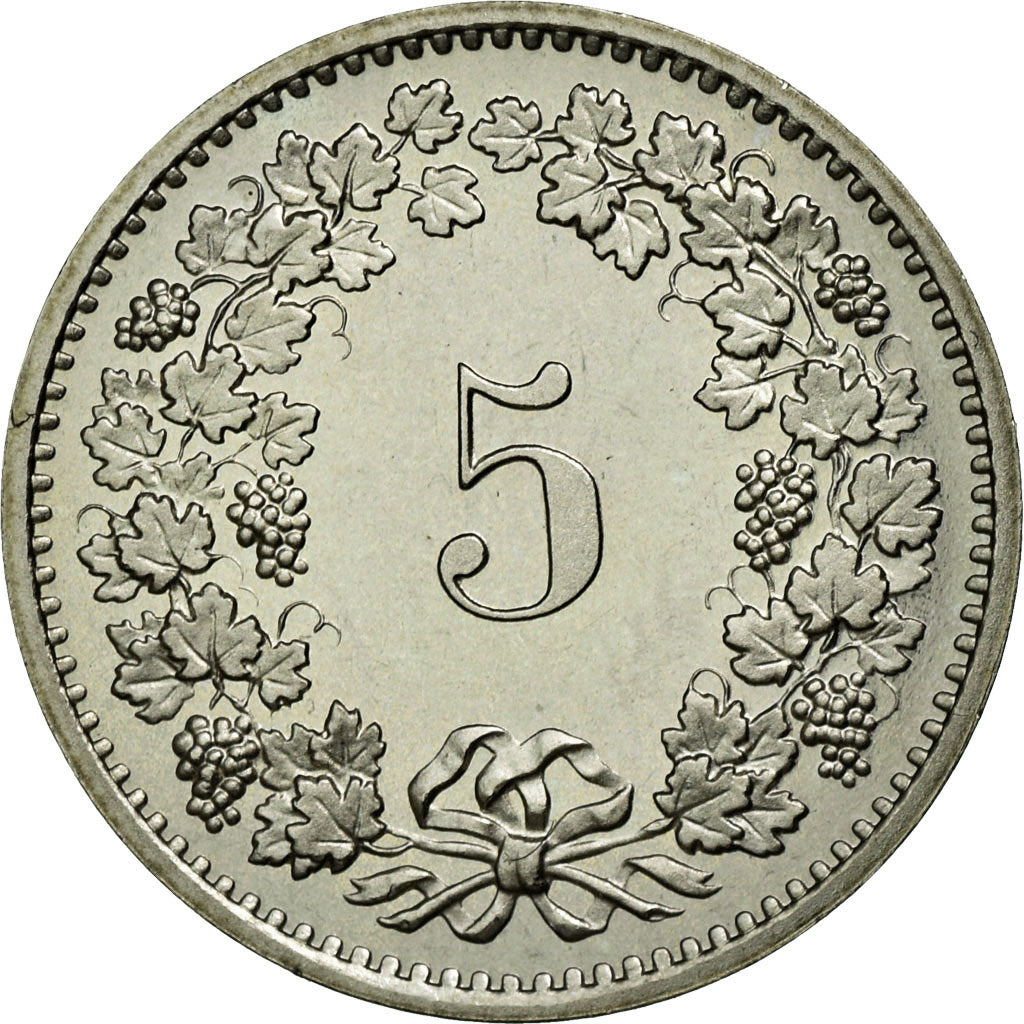 Coin, Switzerland, 5 Rappen, 1979, Bern, MS(65-70), Copper-nickel, KM:26