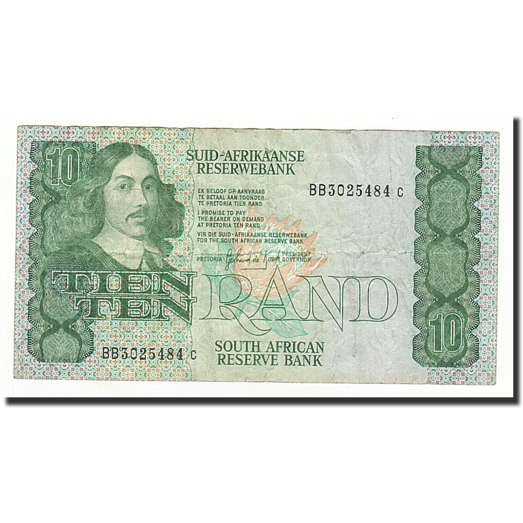 Afrique du Sud, 10 Rand, 1982-1985, KM:120c, TB