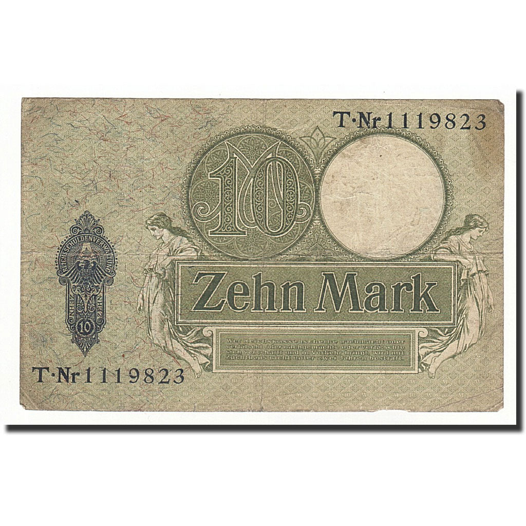 Deutschland, 10 Mark, KM:9b, 1906-10-06, SGE+