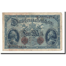 Banconote, Germania, 5 Mark, KM:47b, 1914-08-05, MB