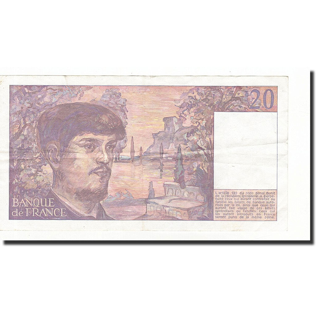 Billet, France, 20 Francs, 1989, TB, Fayette:66.10, KM:151c