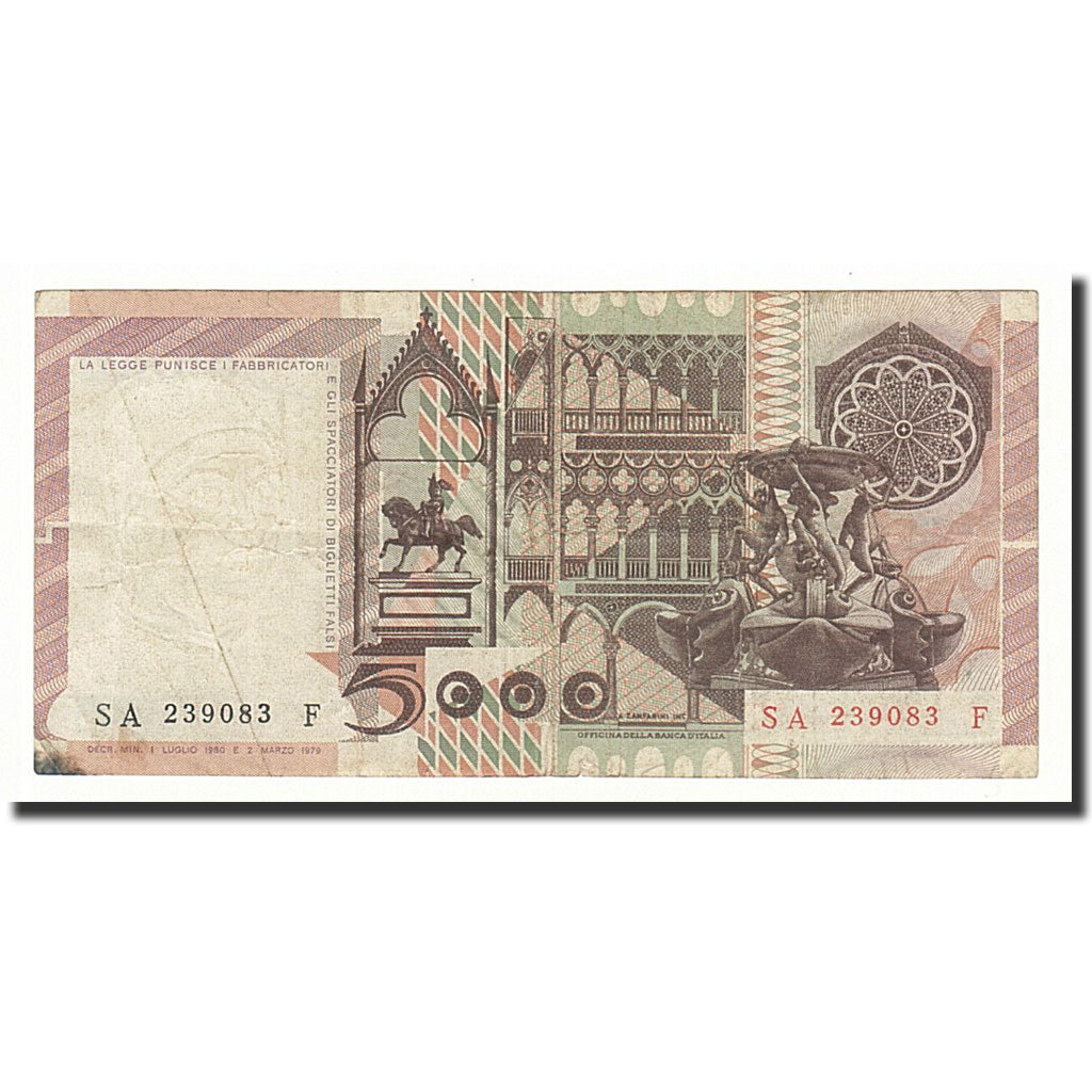 Italien, 5000 Lire, 1979-1983, KM:105b, S