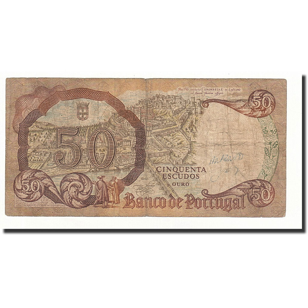 Portugal, 50 Escudos, 1964-02-28, KM:168, VG(8-10)