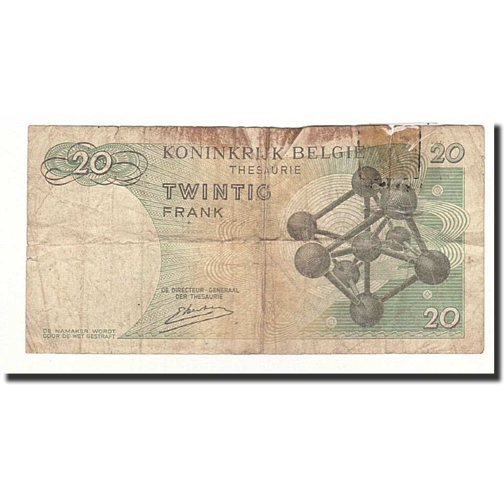 Geldschein, Belgien, 20 Francs, 1964-06-15, KM:138, GE