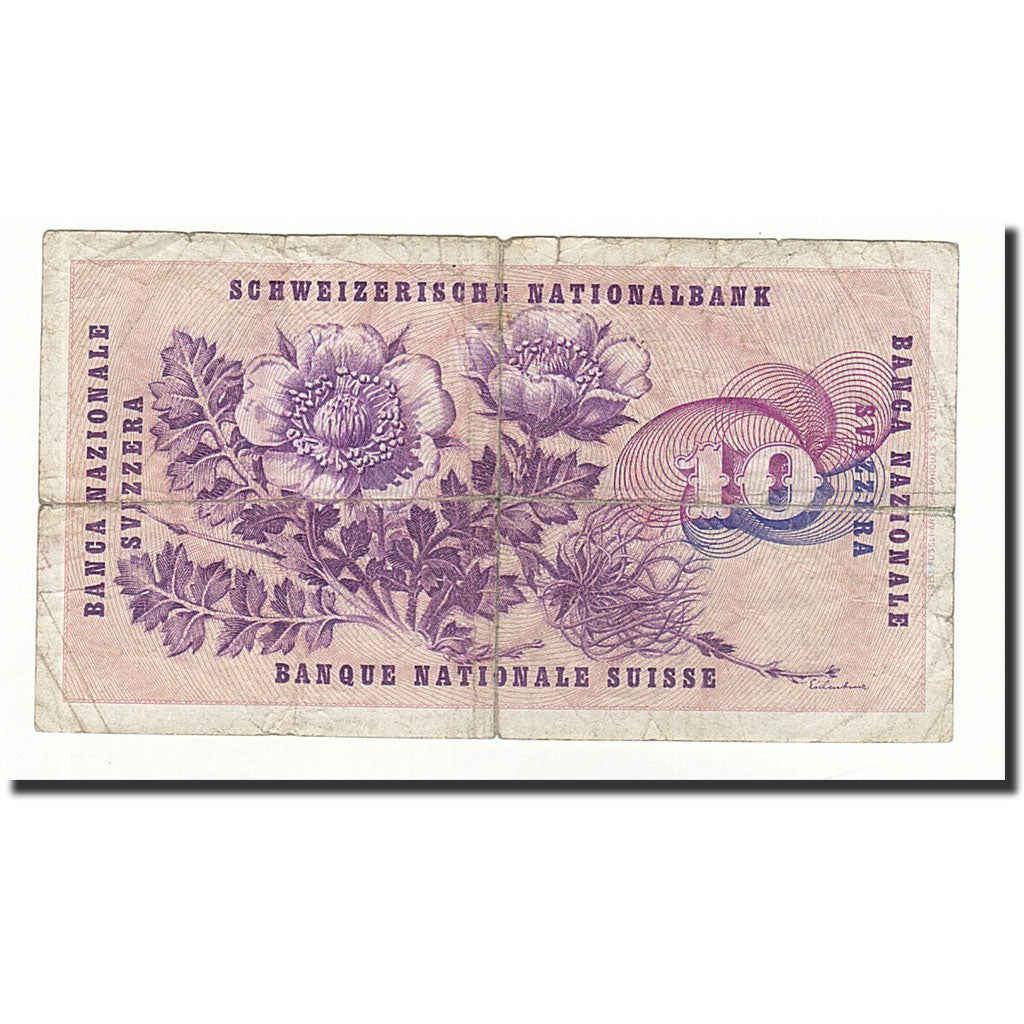 Banconote, Svizzera, 10 Franken, KM:45s, 1973-03-07, B