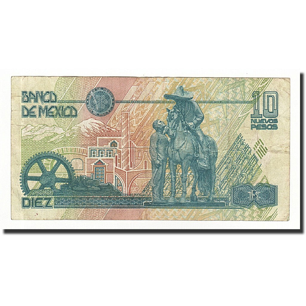Messico, 10 Nuevos Pesos, KM:99, 1992-12-10, MB