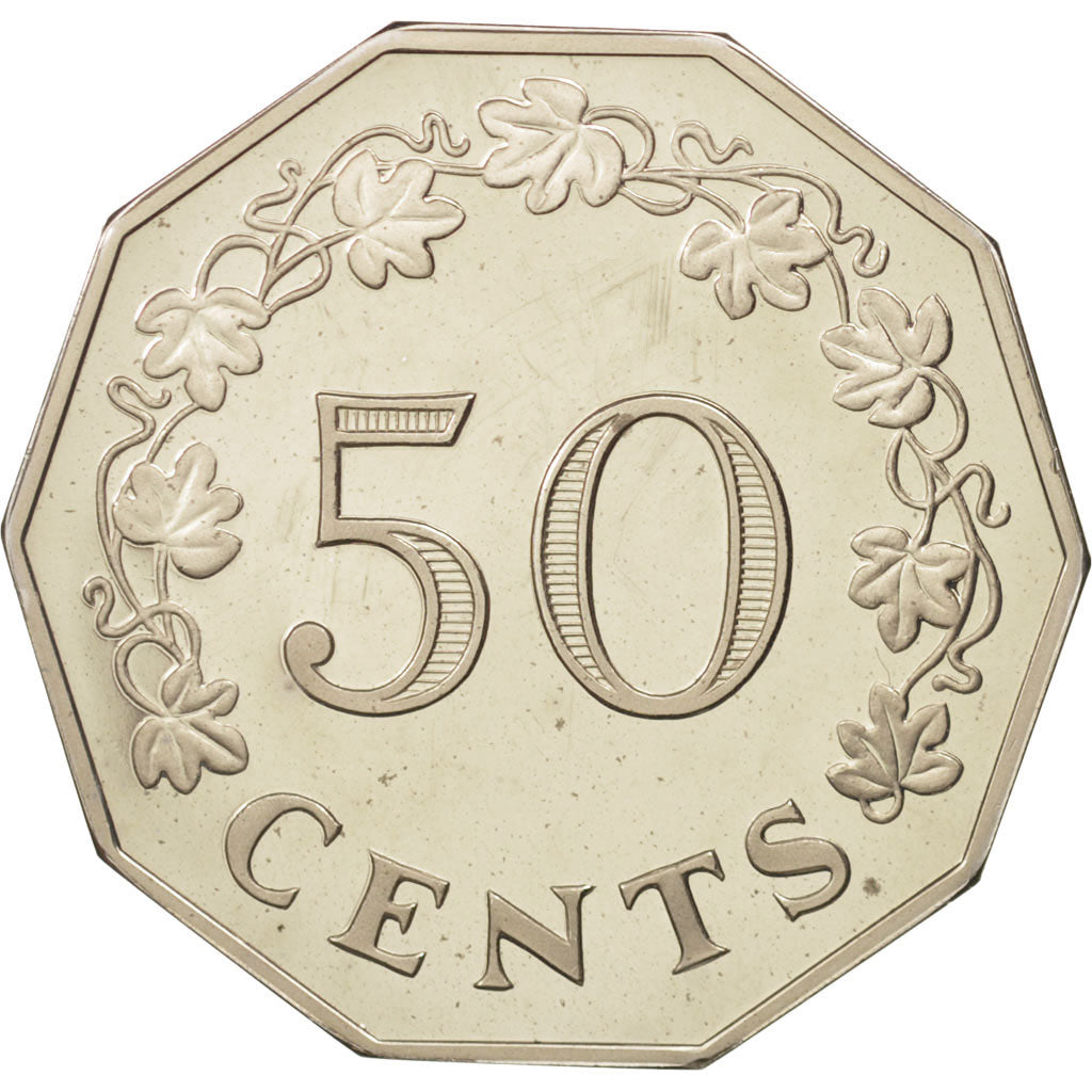 Moneta, Malta, 50 Cents, 1972, British Royal Mint, FDC, Rame-nichel, KM:12