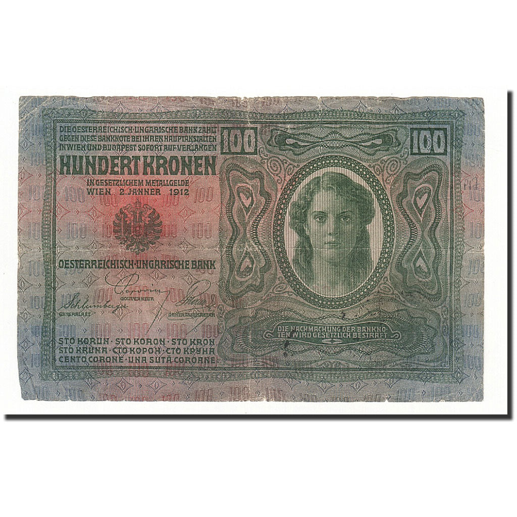Austria, 100 Kronen, KM:12, 1912-01-02, MB