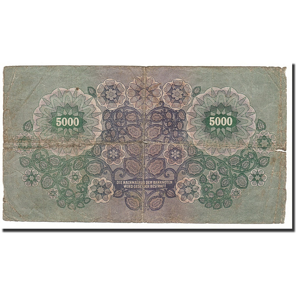 Austria, 5000 Kronen, 1922-01-02, KM:79, VG(8-10)