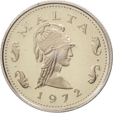 Malta, 2 Cents, 1972, British Royal Mint, MS(65-70), Copper-nickel, KM:9