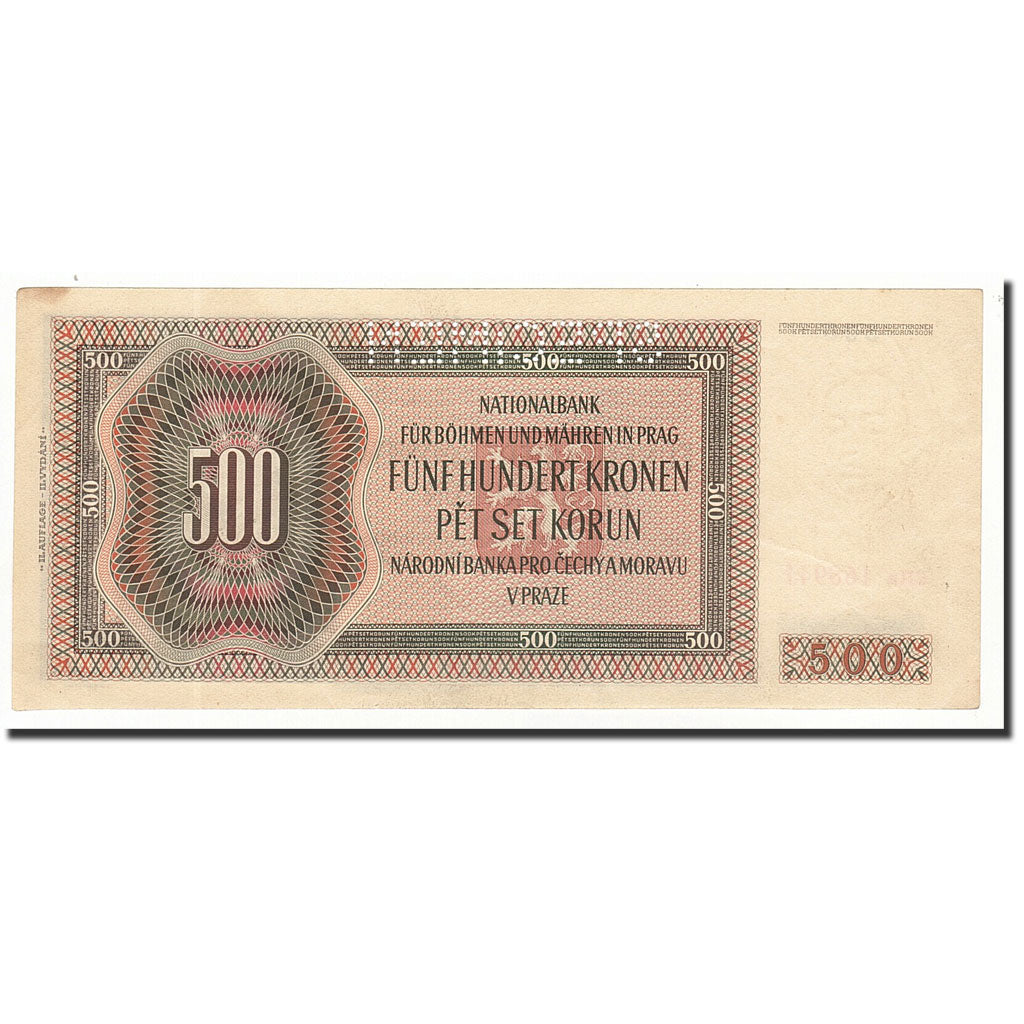 Bohemia and Moravia, 500 Korun, 1942-02-24, KM:12s, SPL