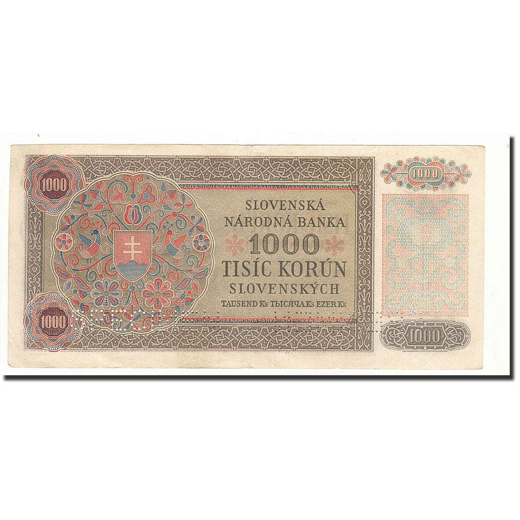 Slovacchia, 1000 Korun, 1940-11-25, KM:13s, BB