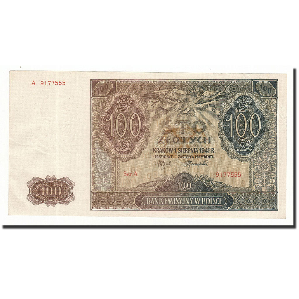 Polen, 100 Zlotych, 1941-08-01, KM:103, UNZ-