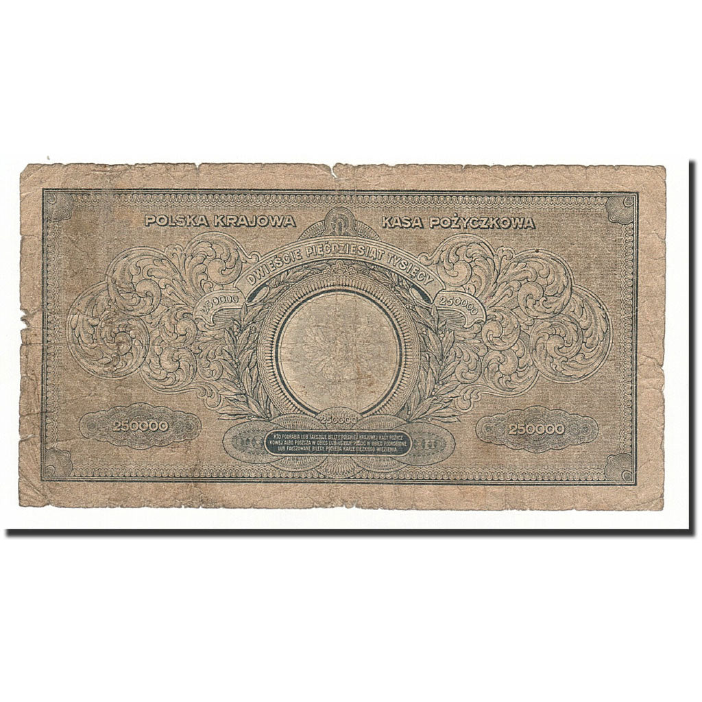 Billet, Pologne, 250,000 Marek, 1923-04-25, KM:35, B+