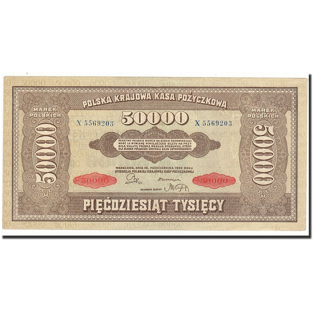 Banconote, Polonia, 50,000 Marek, KM:33, 1922-10-10, SPL-
