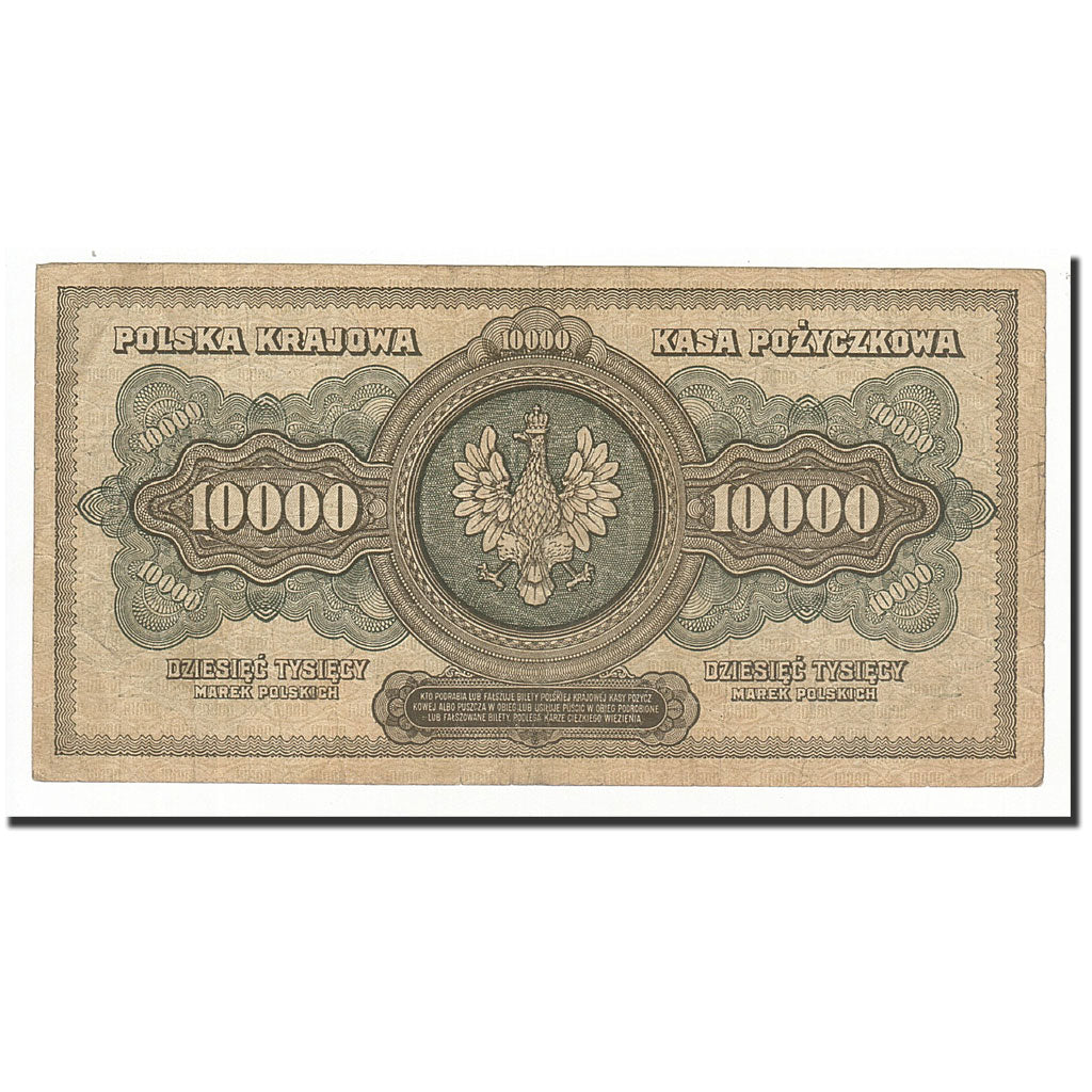 Banknote, Poland, 10,000 Marek, 1922-03-11, KM:32, EF(40-45)